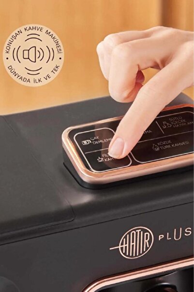 Karaca Hatır Plus Mod 5 In 1 Black Copper Konuşan Kahve Ve Çay Makinesi