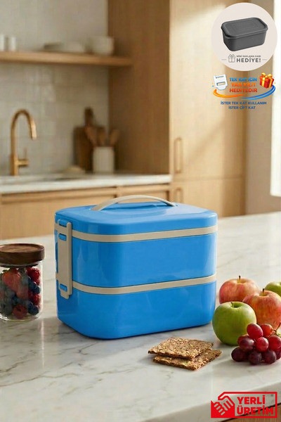 GUGGA Tier - 2 Katlı Çelik Hazneli Sızdırmaz Kapaklı Lunchbox 1000 ml