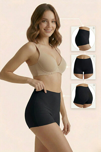 MİSTİRİK Carigna Model Ελαφρύ Συσφικτικό Mini Boxer Μαύρο Χρώμα