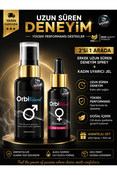 ORBIFRESH Uzun Deneyim Sprey 60ml Kadın Uyarıcı Jel 10 ml 2 li Set