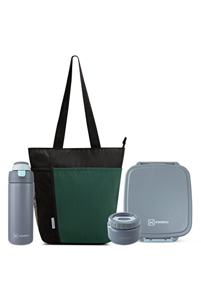 Hydrobrew Mega Flex Bento Lunch Box 1864ml w/ Lunch Bag & 720ml Bottle | Leak...