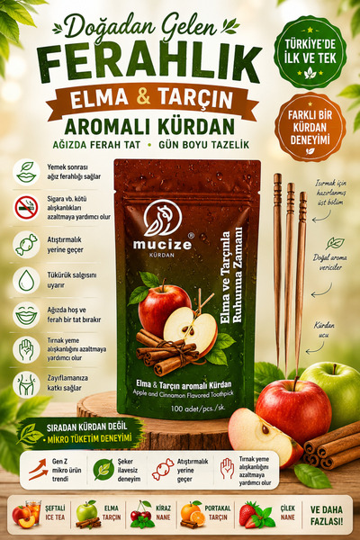mucize Elma-Tarçın Aromalı Kürdan Refill Doypak