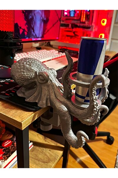 Kaya Hediyelik Multifunctional Octopus Design Cup and Headphone Hanger for Yo...
