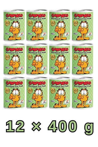 GARFIELD جارفيلد | طعام رطب للقطط البالغة بنكهة السلمون 400 جرام × 12 عبوة | ...