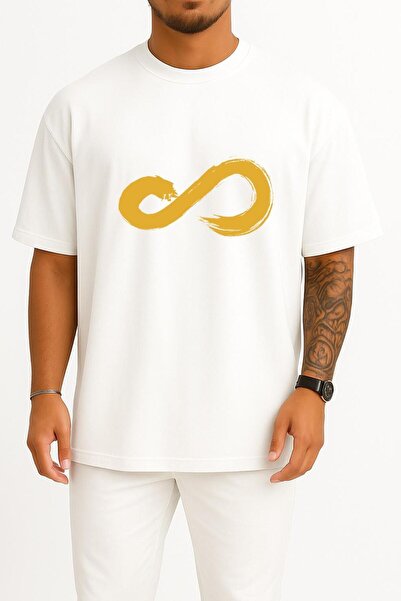 Bahriyeli Collection تي شيرت للجنسين بتصميم كبير الحجم من Infinite Infinitize...