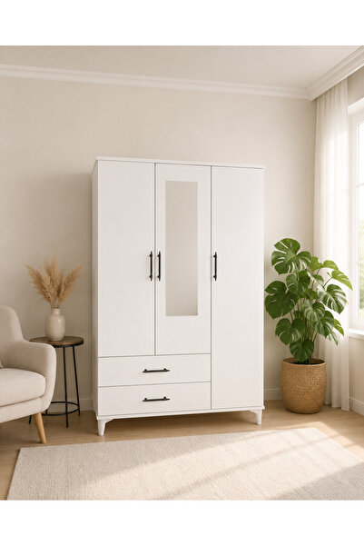 Home 3 KAPAKLI GARDIROP - ÇEKMECELİ RAFLI AYNALI