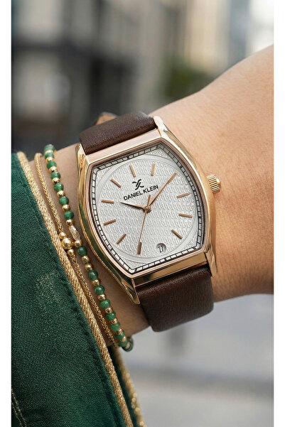 Daniel Klein Premium Brown Leather Watch for Women DK.1.14152-5