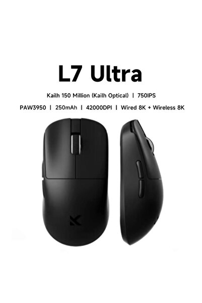 Choice5 ماوس الألعاب اللاسلكي MCHOSE L7 Pro موديل L7 Ultra PAW3395، أسود اللو...