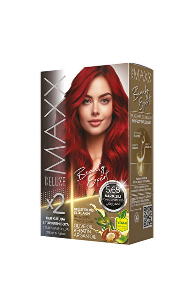 MAXX DELUXE Beauty Expert Set Saç Boyası 5.65 Nar Kızılı
