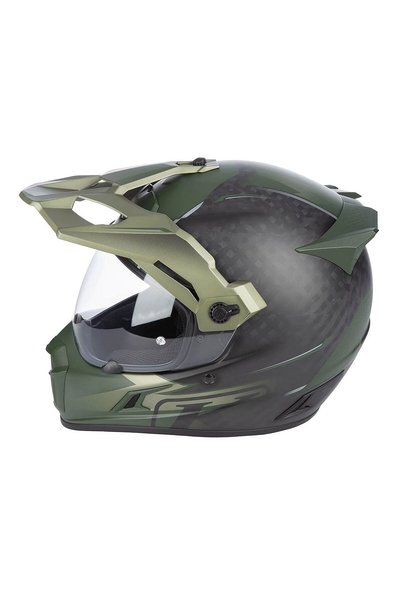 Klim Krios Pro Carbon Echo Adv Rally Motosiklet Kaskı Siyah Yeşil