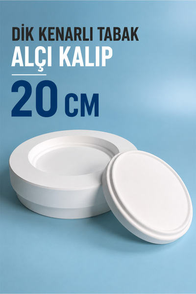 Ref-San Dik Kenarlı Tabak | Alçı Kalıp - 20 Cm