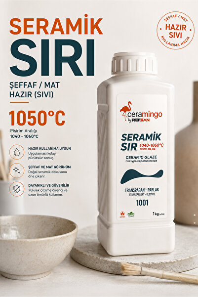 Ref-San Seramik Sırı (ŞEFFAF/MAT) Hazır (SIVI) 1050°c - 1 Kg