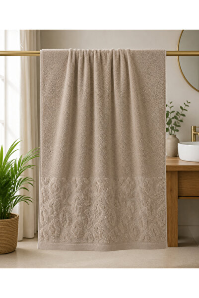 ŞENER HOME Large Size Bade Bath Towel 90X150 Cm. - Coffee