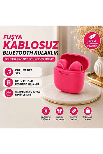 karleader Pembe Fuşya Kablosuz Bluetooth Kulaklık