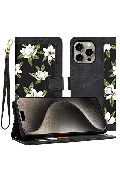 Techsuit IPhone 15 Pro Max Case - Techsuit FlipCraft - Flowers of the Dawn