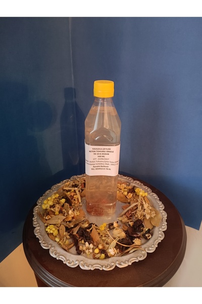 Yavuz El Yapımı Doğal Fermente Filtre Edilmemiş Keten Tohumu Sirkesi 500 ML
