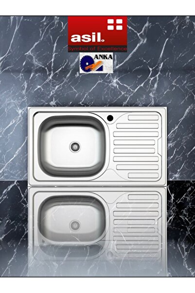 Asil Inset Series As 07 43,5×76 Sağ Damlalıklı Paslanmaz Çelik Mutfak Evyesi ...