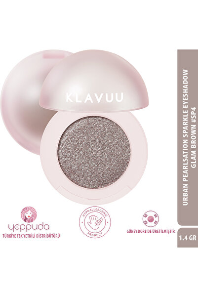 Klavuu Yoğun Pigmentli, Kore Inci Özü Ve Glitter Içeren Far 04 Glam Brown Urb...