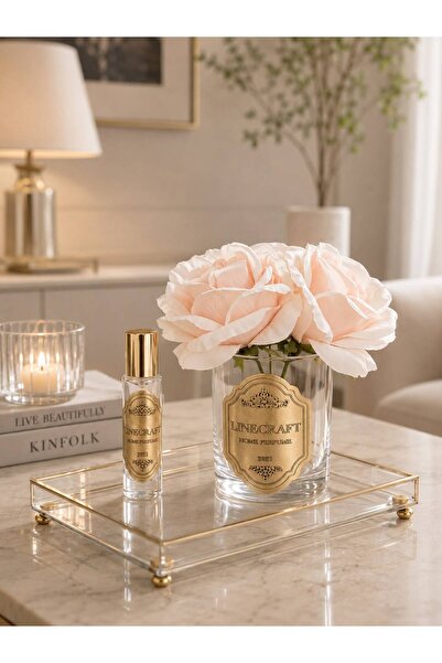 LİNECRAFT Gold 3 Somon Güllü Oda Kokusu Premium Kokuşu Şık Tasarım