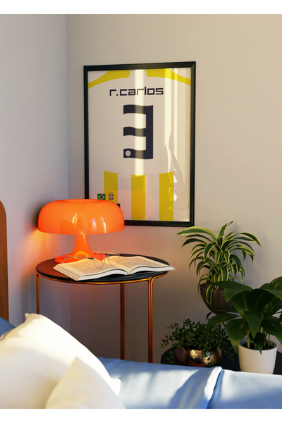 Base Concept R.Carlos 3 Numara Sarı Lacivert Forma Tablo Poster (Çerçeveli)