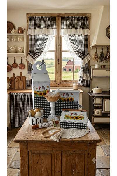 FK Home Decor AHŞAP 3 Lü Mutfak Takımı Poşetlik Tepsi Kutu