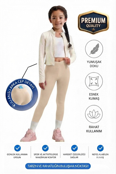 ERDEM KIDS Džepne dvostruke kaišnice za devojčice, visok struk, ležerno, za t...