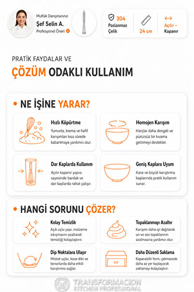 Transformacion Çelik Misketli Yaylı Açılır Kapanır Çırpıcı 304 Paslanmaz Çelik Çırpıcı Çırpma Teli 721750
