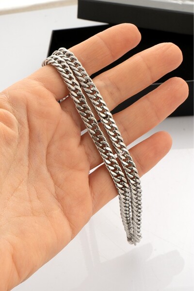 UKHWD SUPPLY 6mm X 55cm Retro Steel Chain Necklace KA1183GM