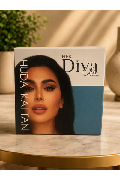 DİVA عدسات لاصقة ملونة - هير جالا بلانو - عبوة تحتوي على عدستين - شهرية