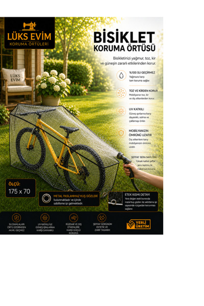 Home BİSİKLET KORUMA ÖRTÜSÜ 175X70 LÜKS EVİM