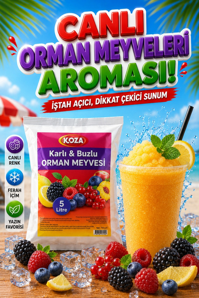 Koza Premium Selection Slush Makinesi Tozu Karlı Buzlu Buzlaş Ice Slush Toz K...