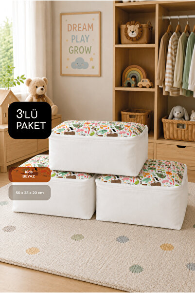 Vedsey Home Organizer مجموعة من 3 قطع متوسطة الحجم مقاس 50x25x20 سم، منظم ملا...