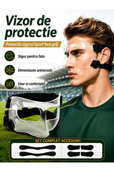 Excitat Masca de protectie sport, Excitat®, cu doua seturi de tampoane, polic...