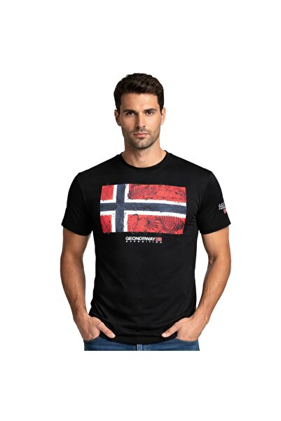Geographical Norway Tricou JPALM Negru (SZ2113H-GN) Bărbați