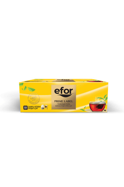 Efor Prime Label Cup Sachet Black Tea 2 Gr X 100 Pieces