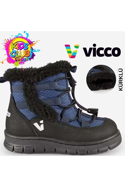 Vicco Nagoya Furry Orthopedic Children's Boots Dark Blue