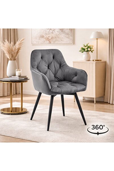 Artool Scaun de bucatarie/bar, Artool, Kast, rotativ, catifea, bleumarin si a...