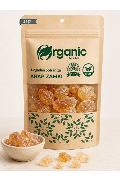 Organic Kiler Arap Zamkı - Akasya Gamı 55gr - Organik & Katkısız (Akasya Zamkı)
