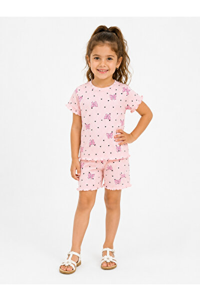 Hafico Girl's Cotton Ruffled Camisole and Shorts Summer 2-Piece Set