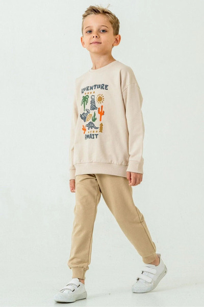 HAUSEkids 1-6 Years Adwenture Animal Boy Suit-Latte