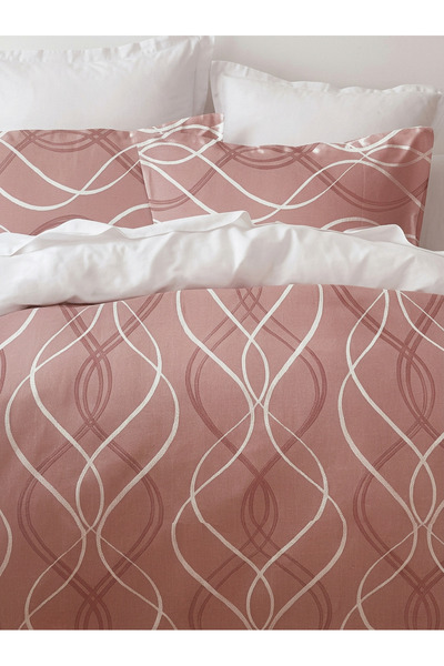 MILANO COLLECTION Set Lenjerie Pat Dublu Mix Bumbac Mov Prafuit 51210 P4 Whit...