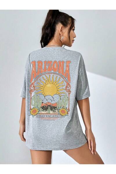 Adrift Καρτούν και γραφικό σχέδιο Oversize T-shirt Σειρά Cartoon/Letter κωδ.862