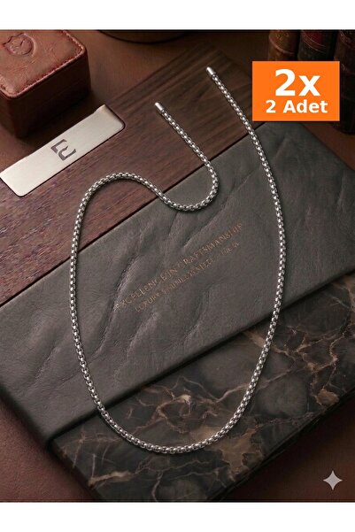 Bozhi Steel Men's Necklace 6 Silver Business Woman Style