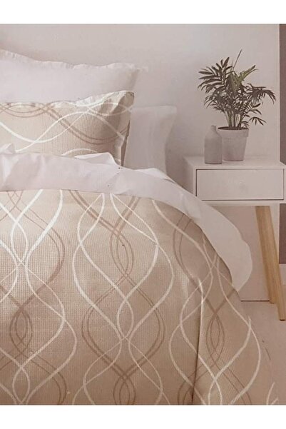MILANO COLLECTION Set Lenjerie Pat Dublu Mix Bumbac Bej 51210 P4 White/Grey