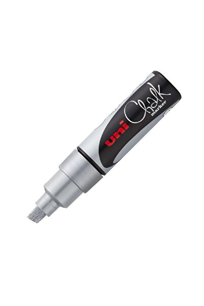 Uni Marker creta lichida Chalk, 8mm, ARGINTIU