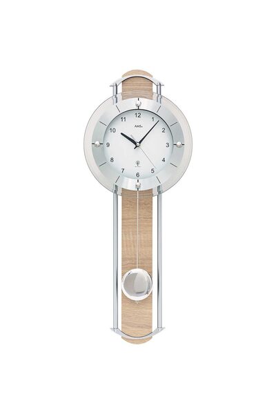 AMS Ceas de perete 5305, cuarț, alb, analogic, modern
