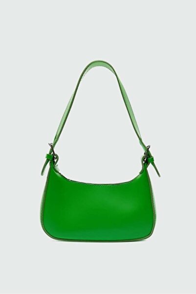 Shule Bags Muse Oval Baguette Bag Green