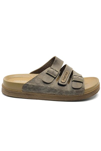 Kids Club Shoes Kocamanlar 6025 Orthopedic Men's Slippers Brown