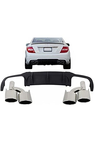 autogp Mercedes w204 c63 amg arka tampon difüzörü ve egzoz ucu seti 2012 / 2014