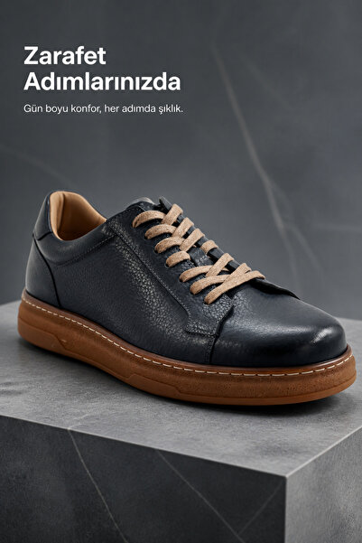 PATRICK CASSA Men's Genuine Leather Sneaker Casual Comfortable Lightweight La...